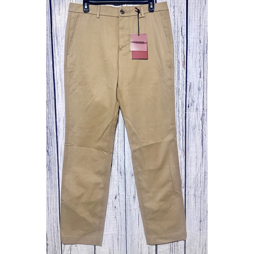 Vayder Mens Straight Chino Khaki Pants Sz 30 Made in USA Button-Fly NEW‎
